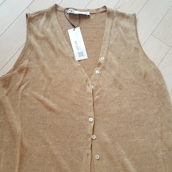 ZARA ! LINEN long Cardigan ( S ) - Picture 2 of 6